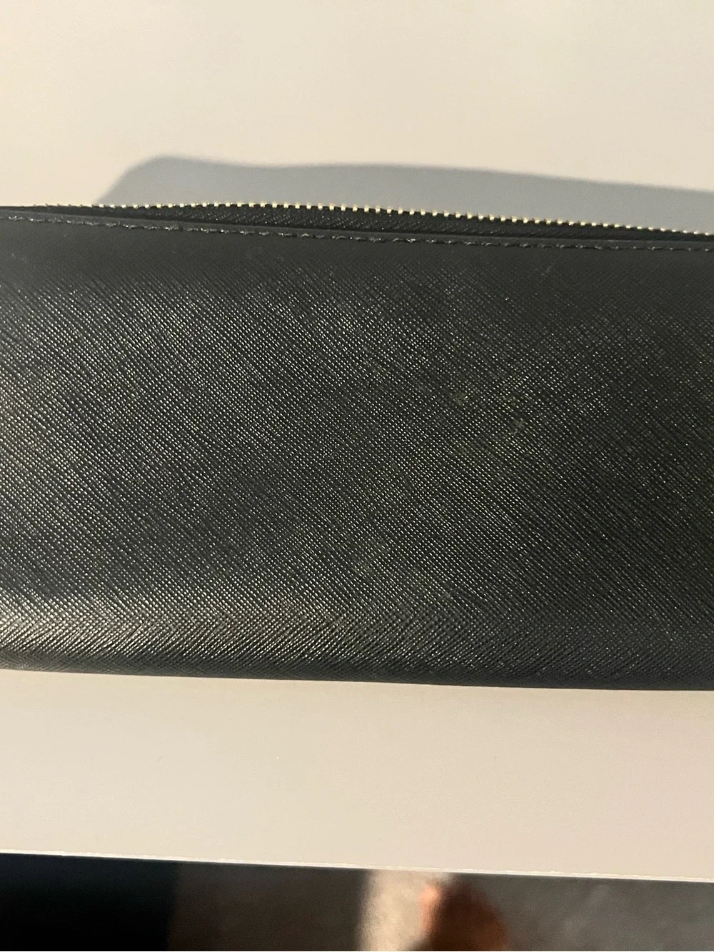 Michael Kors Black Saffiano Leather Card Holder with Gold Plaque